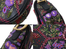 画像をギャラリービューアに読み込む, 極美品 Christian Dior クリスチャンディオール サドルバッグ ワンショルダーバッグ 02-MA-0198 ボタニカル柄 花柄 刺繍 ブラック 中古 4b001649