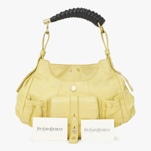 YVES SAINT LAURENT MOMBASA One shoulder bag 130158 Deer horn Gold hardware Good condition Used 4a001653