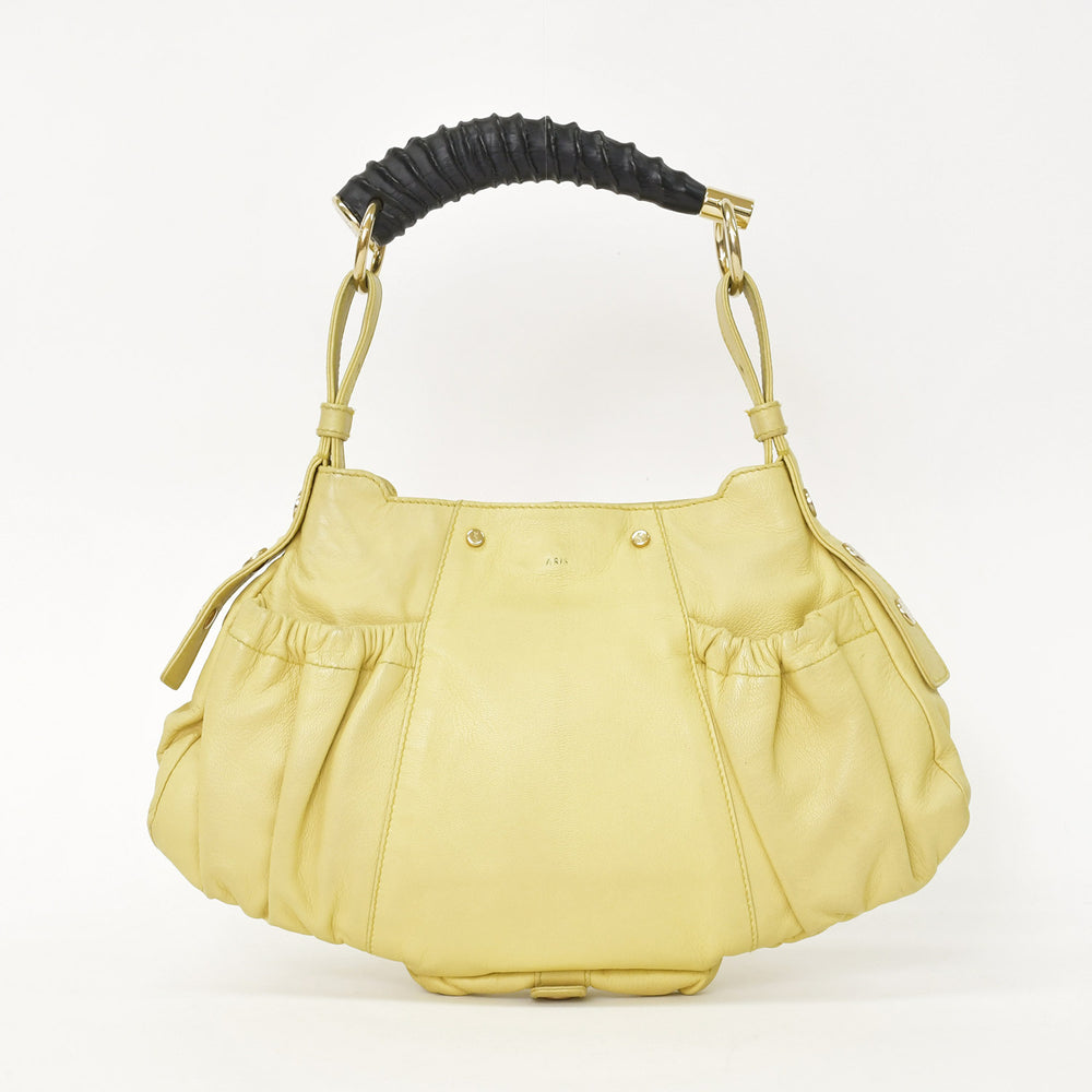 YVES SAINT LAURENT MOMBASA One shoulder bag 130158 Deer horn Gold hardware Good condition Used 4a001653