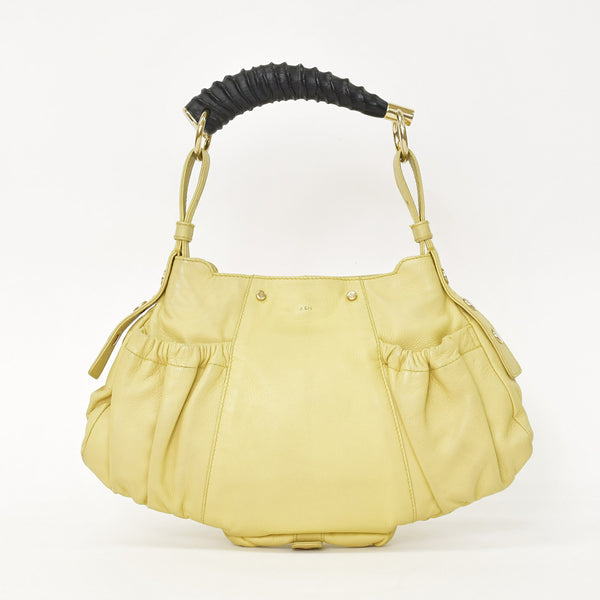 YVES SAINT LAURENT MOMBASA One shoulder bag 130158 Deer horn Gold hardware Good condition Used 4a001653