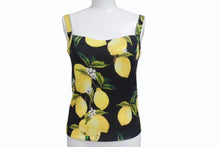 画像をギャラリービューアに読み込む, 極美品 DOLCE&amp;GABBANA ドルチェアンドガッバーナ キャミソール FN907K サイズ36 カシミヤ シルク ボタニカル レモン 総柄 中古 4b001658