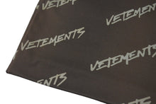 画像をギャラリービューアに読み込む, VETEMENTS ヴェトモン ワンピース ロゴ トップス イタリア製 ポリアミド エラスタン ブラウン サイズS 美品 中古 4b001660