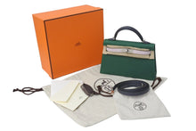 Load image into Gallery viewer, 新品未使用 HERMES エルメス ミニケリー２ ハンドバッグ 2WAY トリコロール エプソン W刻 シルバー金具 外縫い 2024年 中古 4b001668