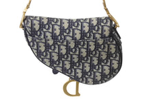 Load image into Gallery viewer, 極美品 Christian Dior クリスチャンディオール サドルミニバッグ ハンドバッグ M0456CTZQ オブリーク ネイビー 中古 4b001671