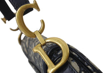 Load image into Gallery viewer, 極美品 Christian Dior クリスチャンディオール サドルミニバッグ ハンドバッグ M0456CTZQ オブリーク ネイビー 中古 4b001671