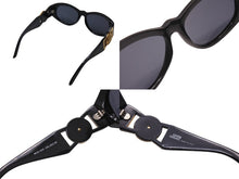 画像をギャラリービューアに読み込む, GIANNI VERSACE ジャンヌ ヴェルサーチ サングラス MOD424 メデューサ ロゴ プラスチック メタル ブラック 美品 中古 4b001681