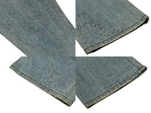 Load image into Gallery viewer, 極美品 ROBIN'S JEAN ロビンズジーン ヴィンテージ加工 フレアデニムパンツ D5095 刺繍 スタッズ ライトインディゴ サイズ34 中古 4b001684