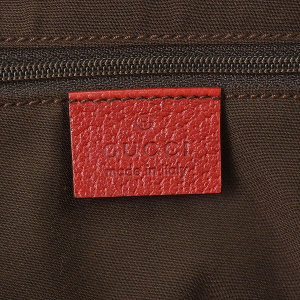 GUCCI Gucci One Shoulder Handbag 163805 2123 GG Canvas Sherry Line Leather Beige Red Good Condition Used 4a001687