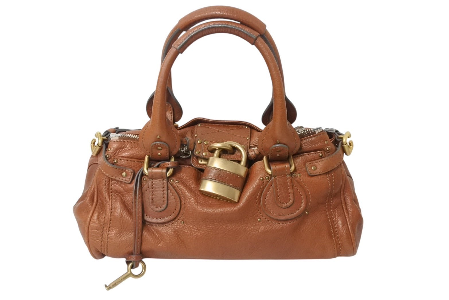 Chloe クロエ パディントン ワンショルダーバッグ ブラウン レザー