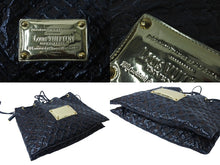 Load image into Gallery viewer, 極美品 LOUIS VUITTON ルイヴィトン ショルダーバッグ エルヴィニル スクイーチ 巾着バッグ モノグラム ブラウン ブラック キャンバス ビニール レザー ゴールド金具 中古 4b001707