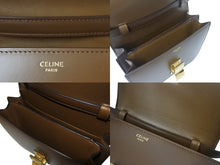 画像をギャラリービューアに読み込む, CELINE セリーヌ クラシックボックス ショルダーバッグ カーフスキン ブラウン イタリア製 ゴールド金具 美品 中古 4b001708