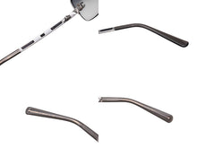 画像をギャラリービューアに読み込む, CHANEL シャネル ココマーク ハーフリム サングラス メガネ グラデーション ブラック グレー シルバー サイズ65◻︎15 美品 中古 4b001717