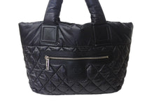 Load image into Gallery viewer, 極美品 CHANEL シャネル コココクーン スモールトート ハンドバッグ A48610 16番台 ココマーク ブラック シルバー金具 中古 4b001736