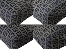 画像をギャラリービューアに読み込む, FENDI フェンディ マンマバケット トートバッグ ハンドバッグ ズッキーノ ネイビー コットンキャンバス シルバー金具 中古 4b001755