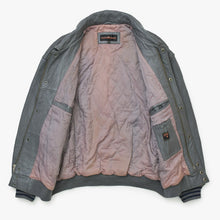 画像をギャラリービューアに読み込む, RocaweaR ロカウェア ヴィンテージレザージャケット グレー XXLサイズ 本革 スタジャン 良品 中古 4a001768