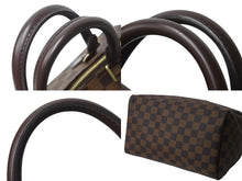 Load image into Gallery viewer, 極美品 LOUIS VUITTON ルイヴィトン ダミエ エベヌ スピーディバンドリエール25 ハンドバッグ ブラウン N41368 中古 4b001771