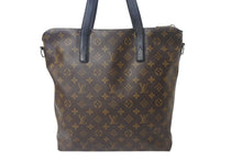 画像をギャラリービューアに読み込む, LOUIS VUITTON ルイヴィトン ディヴィス トートバッグ モノグラム マカサー M56708 ブラウン ブラック シルバー金具 良品 中古 4b001777