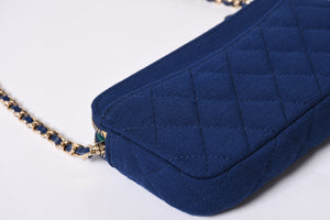 Like new item CHANEL Chanel chain wallet 28 series Matelasse Coco mark navy blue gold hardware used 4a001627