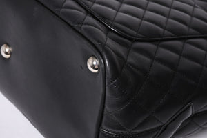 CHANEL シャネル カンボンライン ラージトートバッグ 10番台 ココマーク ラムスキン パテントレザー ブラック 美品 中古 4a001678
