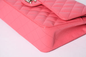 Like new CHANEL Chanel Matelasse 25 W flap W chain shoulder bag A01112 10th series Coco mark caviar skin used 4a001776