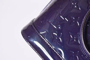 LOUIS VUITTON ルイヴィトン アルマBB 2WAYハンドバッグ Ｍ90975 ブルーベリー モノグラム ゴールド金具 ヴェルニ 美品 中古 4a001633
