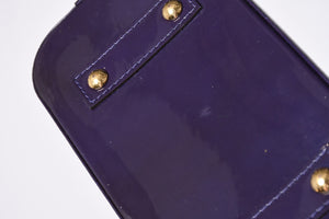 LOUIS VUITTON ルイヴィトン アルマBB 2WAYハンドバッグ Ｍ90975 ブルーベリー モノグラム ゴールド金具 ヴェルニ 美品 中古 4a001633