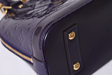 画像をギャラリービューアに読み込む, LOUIS VUITTON ルイヴィトン アルマBB 2WAYハンドバッグ Ｍ90975 ブルーベリー モノグラム ゴールド金具 ヴェルニ 美品 中古 4a001633
