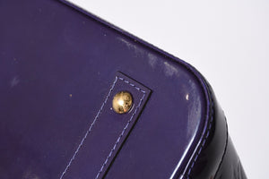 LOUIS VUITTON ルイヴィトン アルマBB 2WAYハンドバッグ Ｍ90975 ブルーベリー モノグラム ゴールド金具 ヴェルニ 美品 中古 4a001633