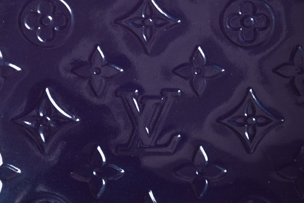 LOUIS VUITTON ルイヴィトン アルマBB 2WAYハンドバッグ Ｍ90975 ブルーベリー モノグラム ゴールド金具 ヴェルニ 美品 中古 4a001633