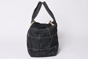 CHANEL Sparkling Denim Tote Bag Denim Fabric Indigo A31985 Gold Hardware Good Condition Used 4a001624