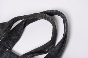 CHANEL Sparkling Denim Tote Bag Denim Fabric Indigo A31985 Gold Hardware Good Condition Used 4a001624