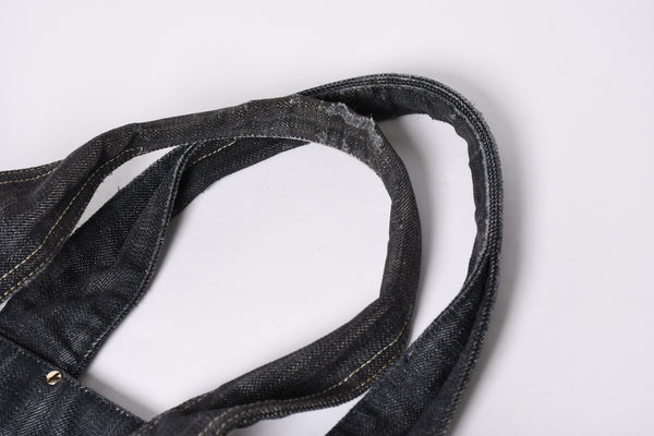 CHANEL Sparkling Denim Tote Bag Denim Fabric Indigo A31985 Gold Hardware Good Condition Used 4a001624