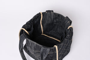 CHANEL Sparkling Denim Tote Bag Denim Fabric Indigo A31985 Gold Hardware Good Condition Used 4a001624