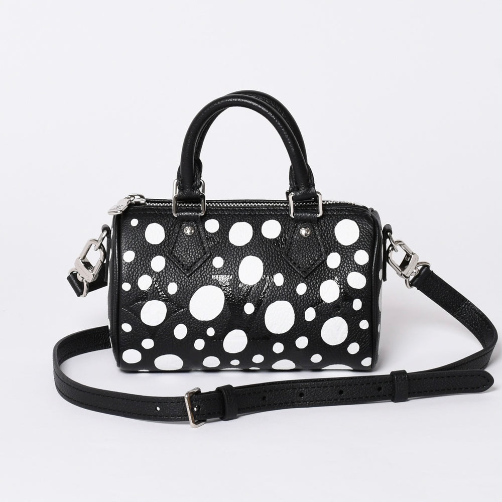 Like new LOUIS VUITTON Nano Speedy Yayoi Kusama 2WAY Handbag M81910 Monogram Empreinte Leather Used 4a001166