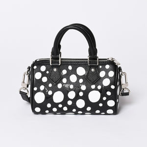 新品同様 LOUIS VUITTON ルイヴィトン ナノ スピーディ 草間彌生 2WAYハンドバッグ M81910 モノグラムアンプラントレザー 中古 4a001166