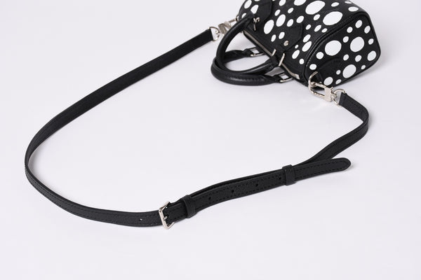 新品同様 LOUIS VUITTON ルイヴィトン ナノ スピーディ 草間彌生 2WAYハンドバッグ M81910 モノグラムアンプラントレザー 中古 4a001166