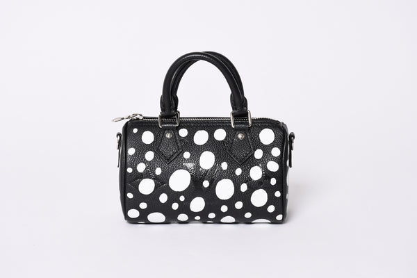 新品同様 LOUIS VUITTON ルイヴィトン ナノ スピーディ 草間彌生 2WAYハンドバッグ M81910 モノグラムアンプラントレザー 中古 4a001166