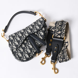 Like new Christian Dior Saddle Bag Mini Saddle bag Mini 2WAY bag M0456CTZQ Oblique Used 4a000726