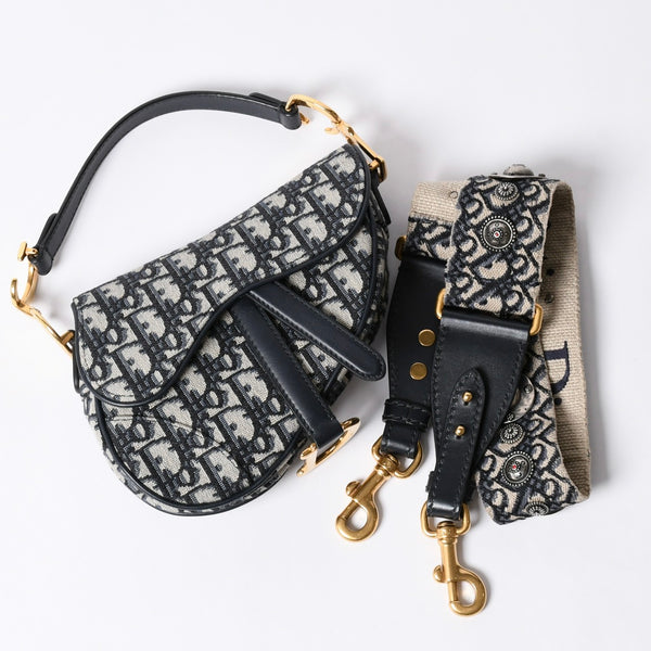 Like new Christian Dior Saddle Bag Mini Saddle bag Mini 2WAY bag M0456CTZQ Oblique Used 4a000726