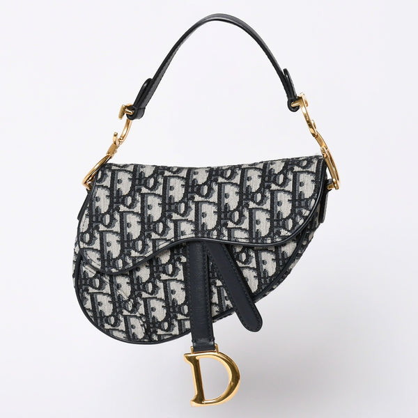 Like new Christian Dior Saddle Bag Mini Saddle bag Mini 2WAY bag M0456CTZQ Oblique Used 4a000726