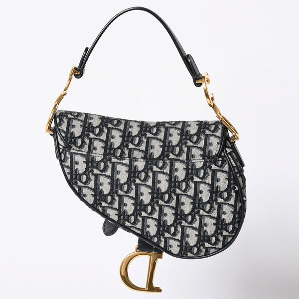 Like new Christian Dior Saddle Bag Mini Saddle bag Mini 2WAY bag M0456CTZQ Oblique Used 4a000726
