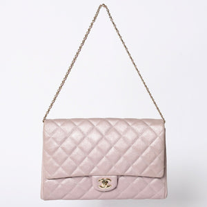 Very Good Condition CHANEL Chanel Matelasse Flap Bag Shoulder Bag 20th Series Iridescent Pink Gold Hardware Good Condition Used 4a001604