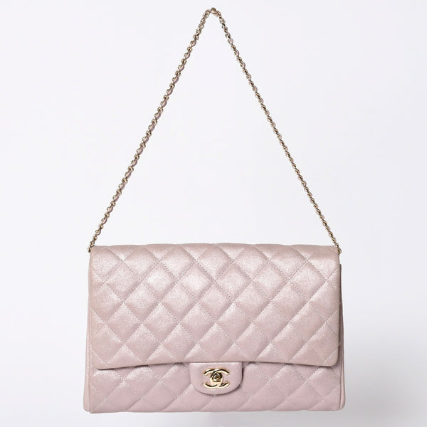 Very Good Condition CHANEL Chanel Matelasse Flap Bag Shoulder Bag 20th Series Iridescent Pink Gold Hardware Good Condition Used 4a001604