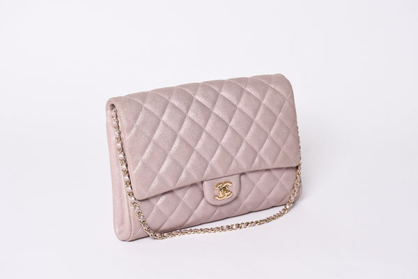 Very Good Condition CHANEL Chanel Matelasse Flap Bag Shoulder Bag 20th Series Iridescent Pink Gold Hardware Good Condition Used 4a001604