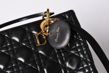画像をギャラリービューアに読み込む, Christian Dior クリスチャンディオール ガリアーノ期 レディディオール ハンドバッグ ラムレザー ブラック 美品 中古 4a000309