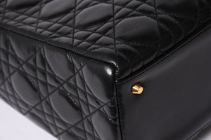Christian Dior クリスチャンディオール ガリアーノ期 レディディオール ハンドバッグ ラムレザー ブラック 美品 中古 4a000309
