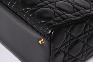 Christian Dior クリスチャンディオール ガリアーノ期 レディディオール ハンドバッグ ラムレザー ブラック 美品 中古 4a000309