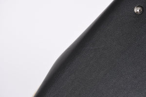Like new CHANEL 2WAY shoulder bag here mark vinyl linen lambskin vinyl 27th series black silver hardware used 4a001706