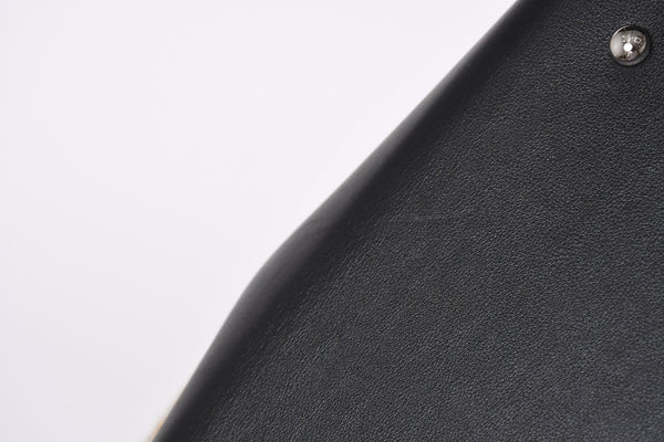 Like new CHANEL 2WAY shoulder bag here mark vinyl linen lambskin vinyl 27th series black silver hardware used 4a001706
