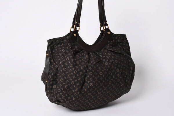 LOUIS VUITTON ルイヴィトン ファンタジー モノグラム・イディール フザン M40408 ゴールド金具 ダークブラウン 美品 中古 4a001591